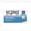 NICOPASS 1,5mg sans sucre menthe fra&icirc;cheur Bo&icirc;te de 96 pastilles