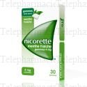 NICORETTE Menthe fraîche 4 mg sans sucre Boîte de 30 gommes