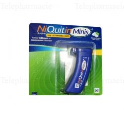 Niquitin minis 4 mg sans sucre 3 Tubes de 20 comprim&eacute;s