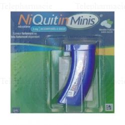 Niquitin minis 4 mg sans sucre Tube de 20 comprim&eacute;s