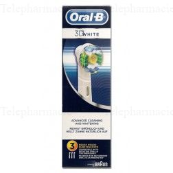 ORAL-B Brossettes 3d white lot de 3