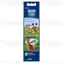 Oral B Stages Power Walt Disney Mickey et Mini 3 Brosettes pour Brosse &agrave; Dents Electrique