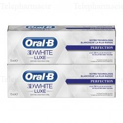 Dentifrice 3D White Luxe Perfection lot de 2 tubes de 75 ml