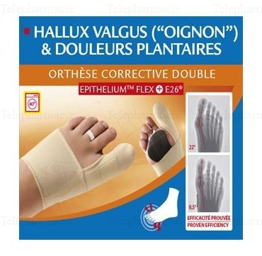 EPITACT Orthèse corrective double à l'épithélium flex et e26 Pied gauche (S)