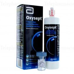 AMO Oxysept 1 étape système oxydant Coffret solution 300ml + 30 comprimés (1 mois)