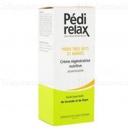 PEDIRELAX Cr&egrave;me r&eacute;g&eacute;n&eacute;ratrice nutritive pieds tr&egrave;s secs et ab&icirc;m&eacute;s