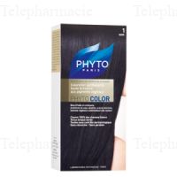 PHYTO Color n°1 NOIR coloration permanente enrichie en pigments végétaux