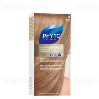 PHYTO Color n&deg;8 Blond Clair coloration permanente enrichie en pigments v&eacute;g&eacute;taux