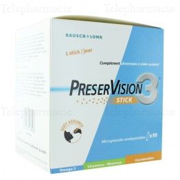 PRESERVISION 3 STICK Pdr or vis&eacute;e ophtal 90St