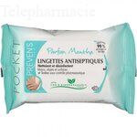 PREVEN'S Lingettes antis&eacute;ptiques parfum pamplemousse/menthe x 10