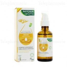 Huile v&eacute;g&eacute;tale argan peaux et cheveux secs bio 50ml