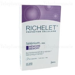 RICHELET Selenium m&eacute;moire 30 capsules