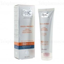 ROC Soleil Protect crème hydratante désaltérante SPF 50+ tube 50ml