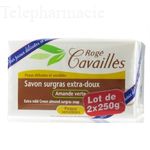 CAVAILL&Egrave;S savon pain surgras extra doux amande verte lot de 2 pains de 250g