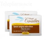 CAVAILL&Egrave;S Savon pain surgras extra doux fleur de coton duo lot de 2 pains de 250g