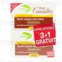 CAVAILL&Egrave;S Savon pain surgras extra doux Amande verte x3 250gr + 1 gratuit