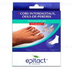 EPITACT Séparateurs de cors interdigitaux oeils de perdrix à l'epithelium Lot de 4 grands