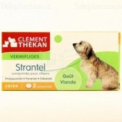 CLEMENT THEKAN Strantel Comprim&eacute;s pour chien x2