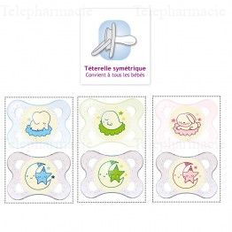 MAM Duo Sucettes 2-6 mois silicone spéciale nuit