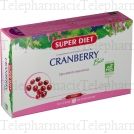 SUPERDIET Cranberry bio solution buvable bien-être féminin 20 ampoules