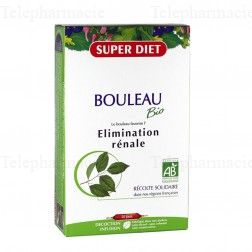 SUPERDIET Elimination bouleau bio 20 ampoules