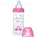 DODIE Sensation+ biberon D&eacute;bit 3 fushia cygnes 330ml