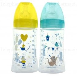 DODIE Sensation+ biberon D&eacute;bit 2 lagoon chat 270ml