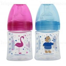 DODIE Sensation+ biberon D&eacute;bit 1 rose flamant 150ml