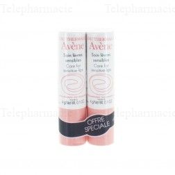 Soin l&egrave;vres sensibles lot de 2 x 4g Lot de 2 sticks x 4g