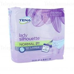 Lady Silhouette Normal - Taille Large - 10 culottes absorbantes