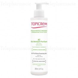 TOPICREM AC Gel nettoyant purifiant flacon pompe 200 ml