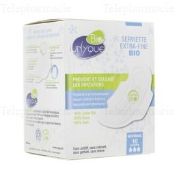 ORGANYC BIO Serviette extra fine en coton bio normale x 10