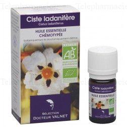 DOCTEUR VALNET Huile essentielle de ciste ladanif&egrave;re bio flacon 5ml