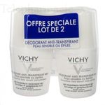 VICHY D&eacute;odorant anti-transpirant 48h peau sensible ou &eacute;pil&eacute;e