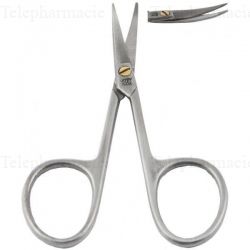 Ciseaux à Peaux Lames Courbes Inox Trempé