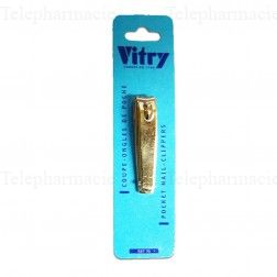 VITRY Coupe-ongles manucure extra plat doré