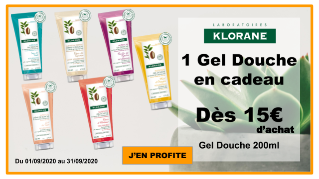 Promotion Klorane Gel Douche
